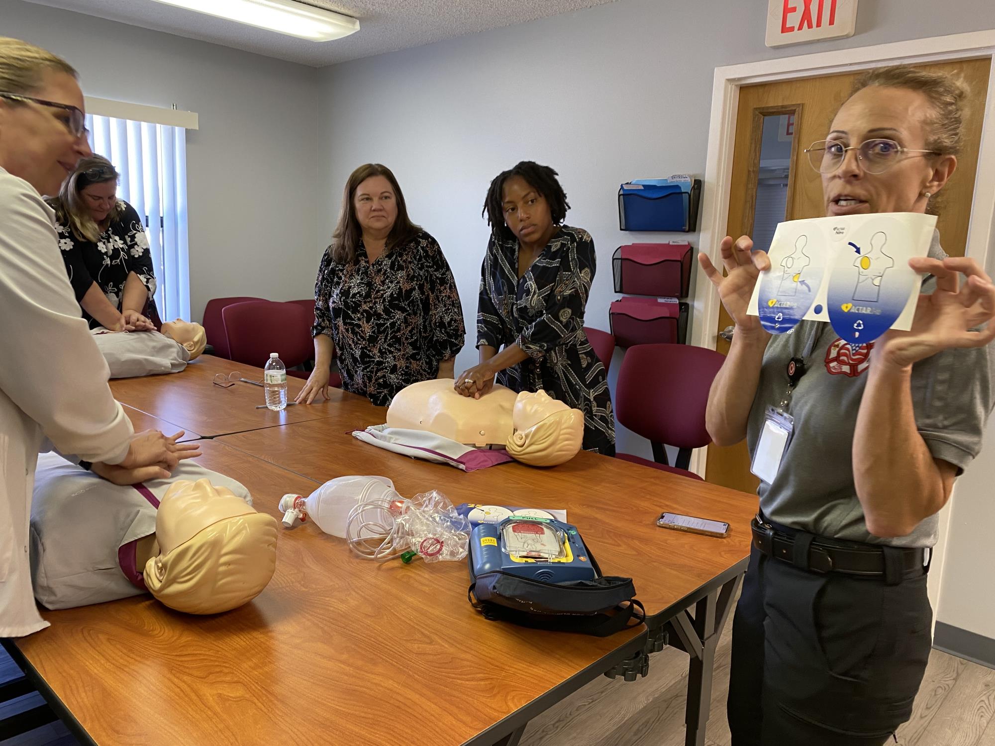 CPR class instructor Tracy Farmer