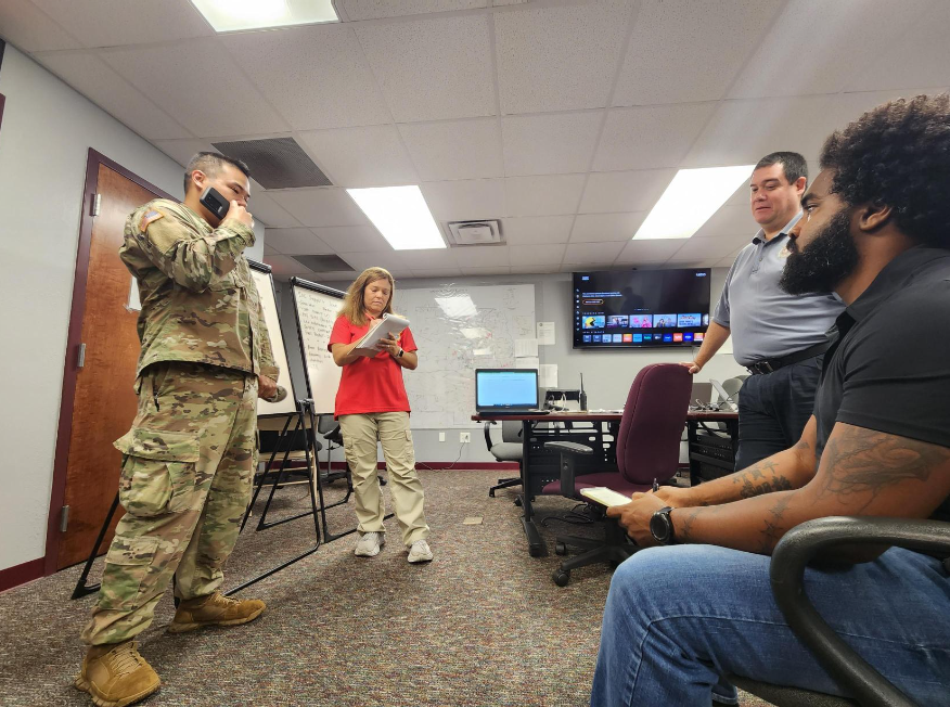 being briefed